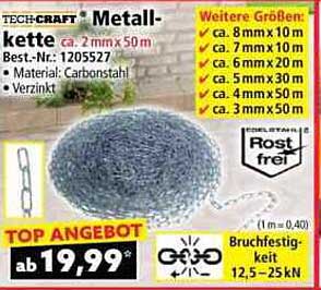 TECH-CRAFT Metallkette ca. 2 mm x 50 m