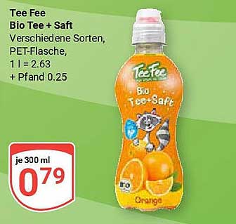Tee Fee Bio Tee + Saft 300 ml - Orangengeschmack