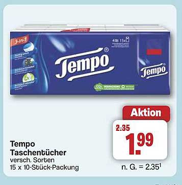 Tempo Taschentücher 15 x 10-Stück-Packung
