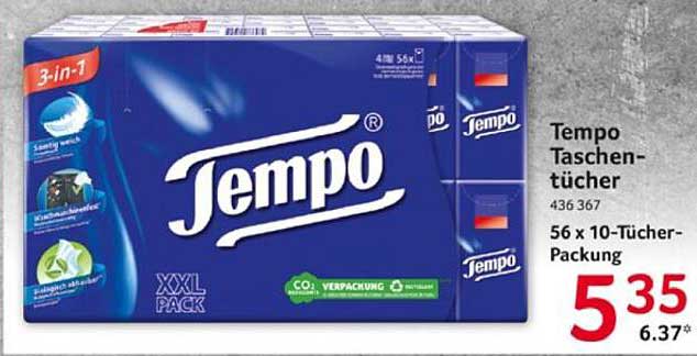 Tempo Taschentücher 56 x 10-Tücher-Packung
