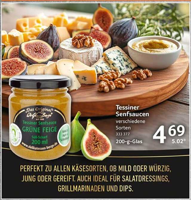 Tessiner Senfsaucen - Grüne Feige 200g