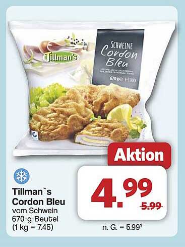 Tillman's Cordon Bleu vom Schwein, 670-g-Beutel