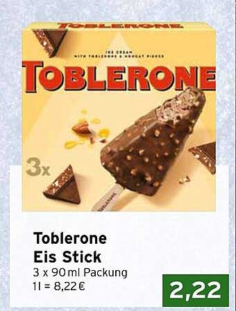 Toblerone Eis Stick 3 x 90 ml Packung
