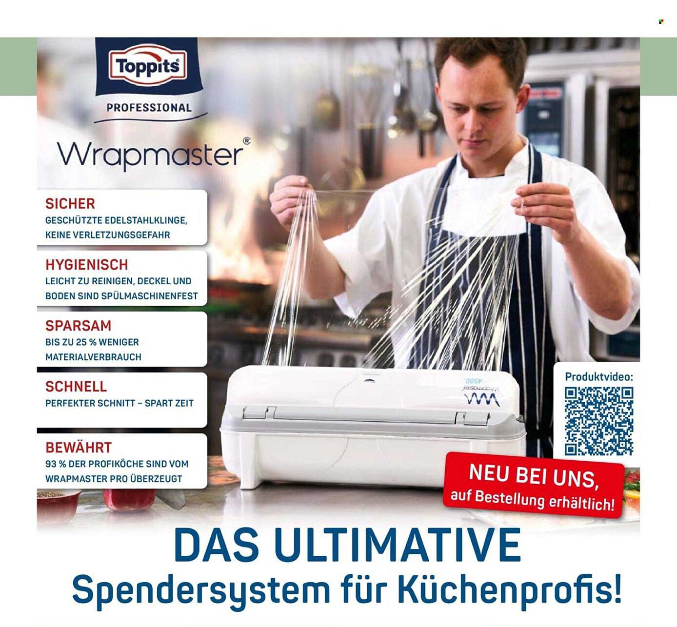 Toppits Wrapmaster - Das ultimative Spendersystem für Küchenprofis!
