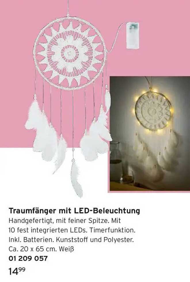 Traumfänger mit LED-Beleuchtung