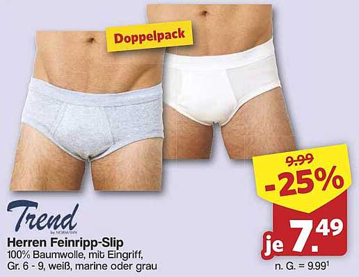 Trend Herren Feinripp-Slip Doppelpack