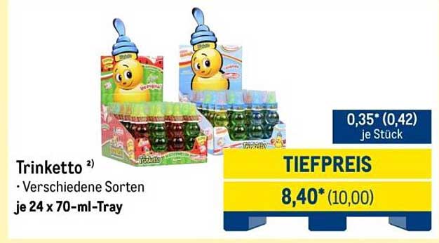 Trinketto – Verschiedene Sorten im 24 x 70-ml-Tray