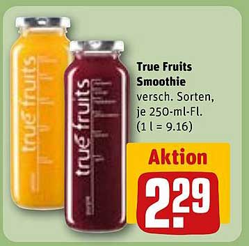 True Fruits Smoothie - Verschiedene Sorten, je 250-ml-Fl.