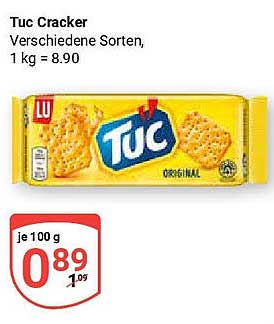 Tuc Cracker - Verschiedene Sorten, 1 kg = 8,90