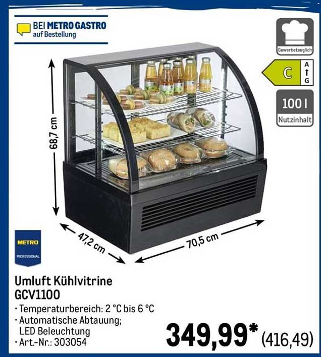 Umluft Kühlvitrine GCV1100