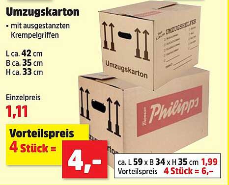 Umzugskarton mit praktischen Krempelgriffen