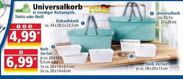 Universalkorb in trendiger Rattanoptik