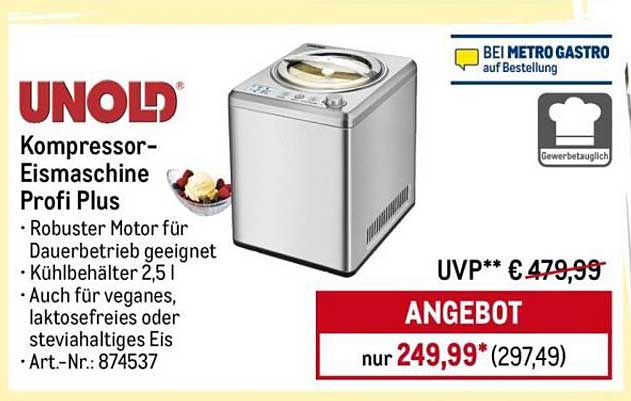 UNOLD Kompressor-Eismaschine Profi Plus