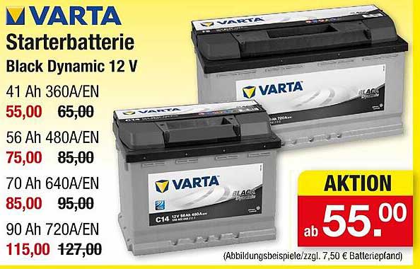 VARTA Starterbatterie Black Dynamic 12 V