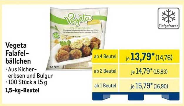 Vegetafalafelbällchen 1,5 kg – Leckereigehäufte mit Kichererbsen und Bulgur
