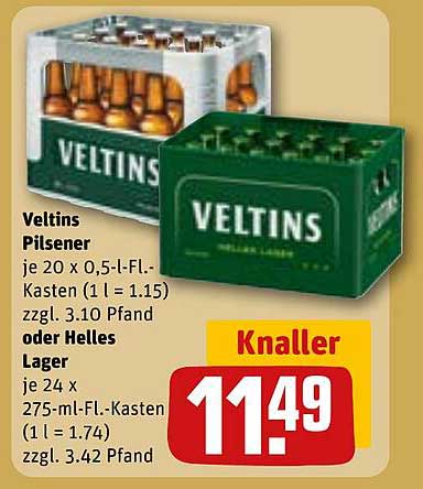 Veltins Pilsener oder Helles Lager – Kasten Angebot