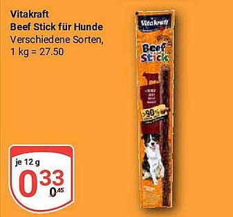 Vitakraft Beef Stick für Hunde, verschiedene Sorten, 1 kg = 27,50
