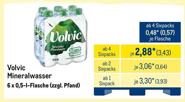 Volvic Mineralwasser 6 x 0,5-l-Flasche (zzgl. Pfand)