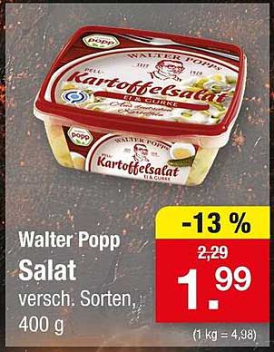 Walter Popp Salat 400 g - verschiedene Sorten