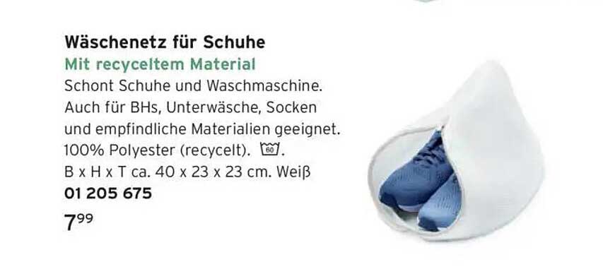 Wäschennetz für Schuhe mit recyceltem Material