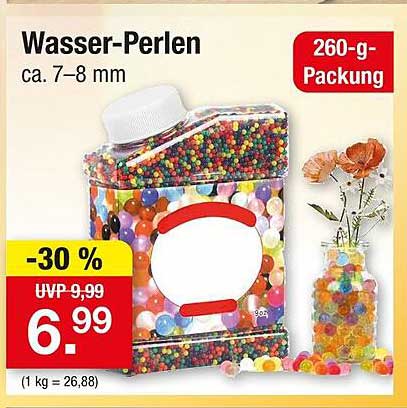 Wasser-Perlen ca. 7–8 mm