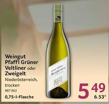 Weingut Pfaffl Grüner Veltliner oder Zweigelt, 0,75-l-Flasche