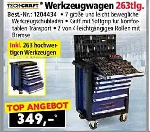 Werkzeugwagen 263-tlg. von TECH-CRAFT