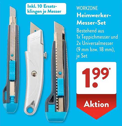 WORKZONE Heimwerker-Messer-Set