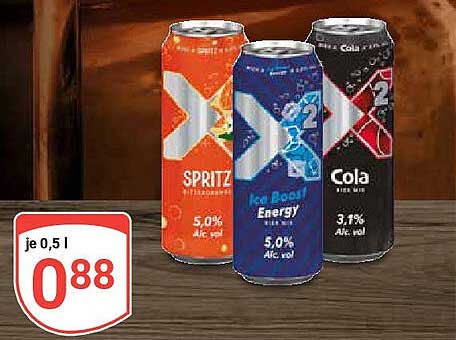 X2 Erfrischungsgetränke (0,5 l) zum Aktionspreis