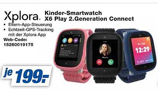 Xplora Kinder-Smartwatch X6 Play 2. Generation Connect