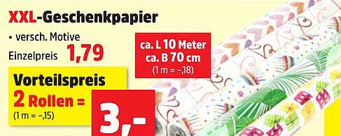 XXL-Geschenkpapier - verschiedene Motive