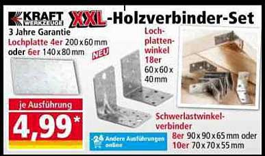 XXL-Holzverbinder-Set von Kraft Werkzeugen