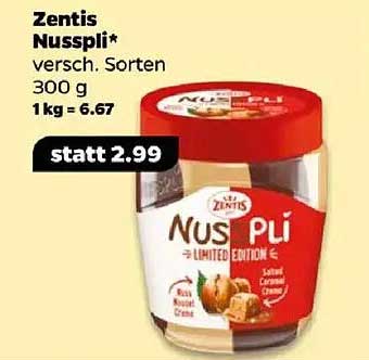 Zentis Nusspli - verschiedene Sorten 300 g