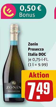 Zonin Prosecco Italia DOC je 0,75-L-Fl.