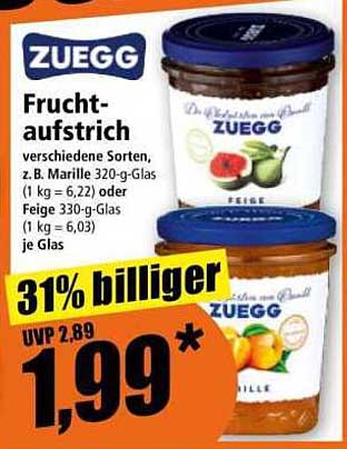 Zuegg Fruchtaufstrich – 31% günstiger!
