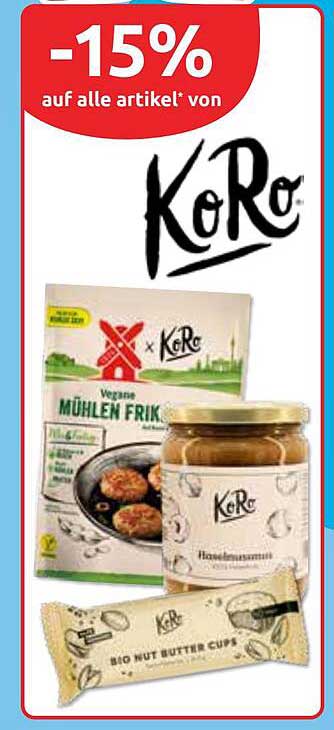 -15% auf alle Artikel von KoRo