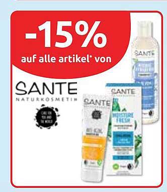 -15% auf alle Artikel von SANTE