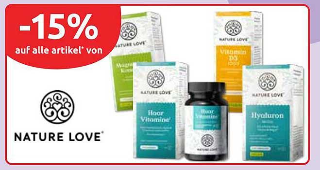 15% Rabatt auf alle Artikel von Nature Love