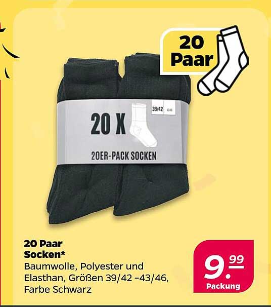 20 Paar Socken für nur 9,99 €