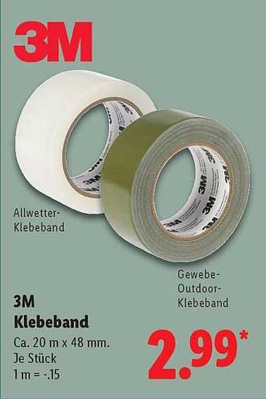 3M Klebeband - Allwetter und Gewebe-Outdoor-Klebeband