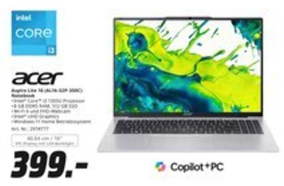 Acer Aspire Line 16 (AL16-G2P-M58C) Notebook