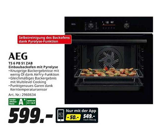 AEG TS 6 PB 51 ZAB Einbaubackofen mit Pyrolyse
