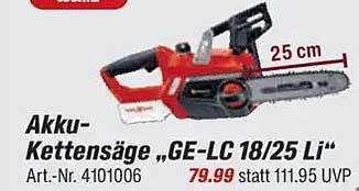 Akku-Kettensäge „GE-LC 18/25 Li“