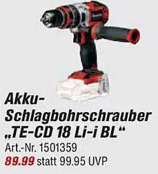 Akku-Schlagbohrschrauber „TE-CD 18 Li-i BL“