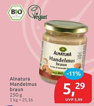 Alnatura Mandelmus braun 250 g