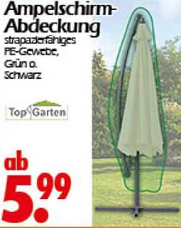 Ampelschirm-Abdeckung strapazierfähiges PE-Gewebe, Grün o. Schwarz