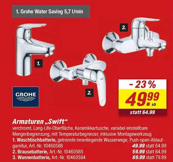 Armaturen „Swift“ von Grohe - hochmoderne Wasserhähne für Ihr Zuhause