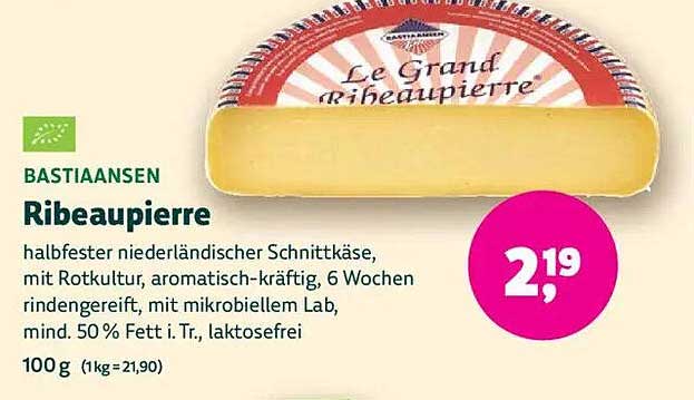Bastiaansen Ribeaupierre - Halbfester niederländischer Schnittkäse