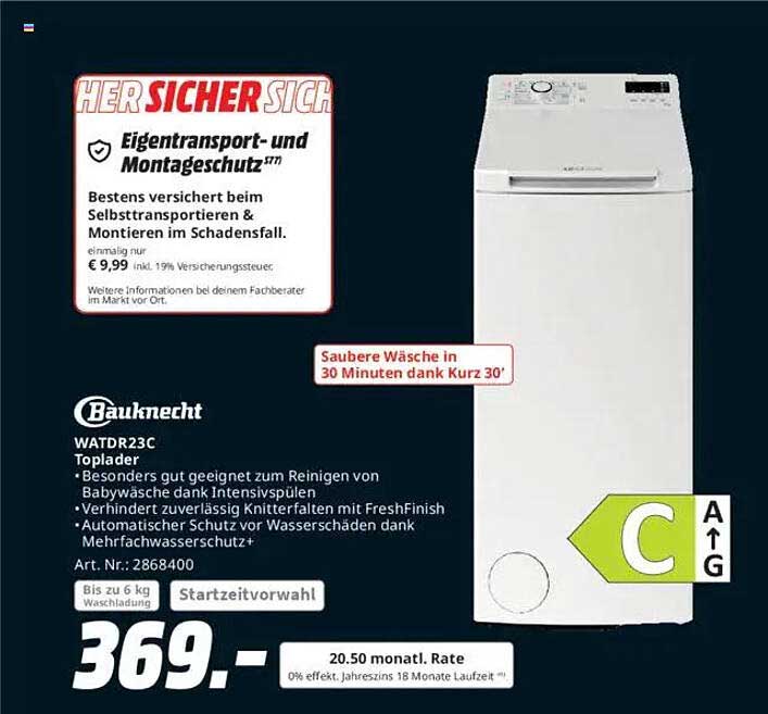 Bauknecht WATDR23C Toplader Waschmaschine