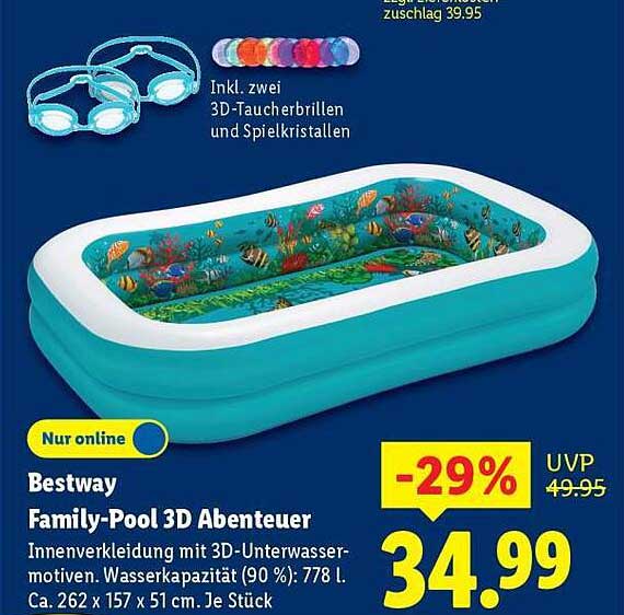 Bestway Family-Pool 3D Abenteuer